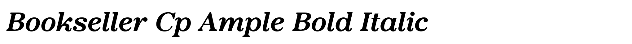 Bookseller Cp Ample Bold Italic image